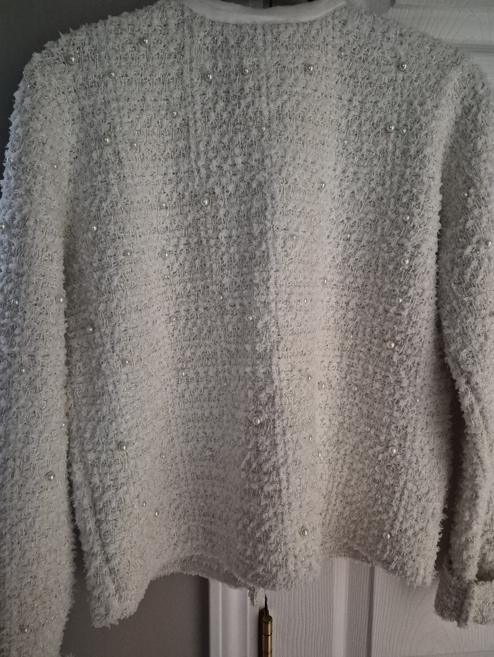 Crop Pearl-Embellished Jacket by Zara - Picture 3 of 6